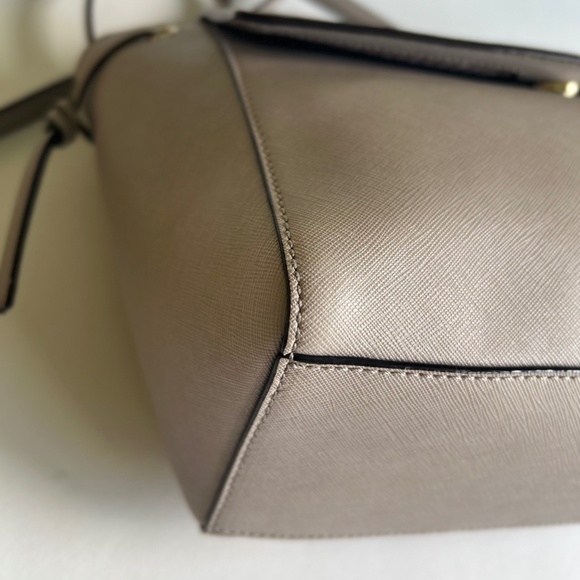 Kate Spade Grey Crossgrain Leather Handbag Shoulder Bag - Picture 7 of 15